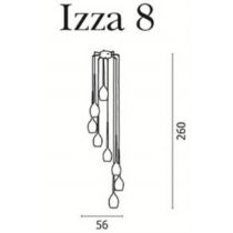 AZZARDO IZZA 8 Pendant shiny white  (AZ0160) #1