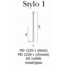 AZZARDO STYLO 1 Pendant chrome  (AZ0117) #2