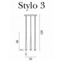 AZZARDO STYLO 3 Pendant chrome (AZ0133) #1