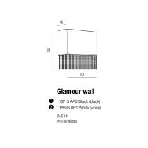 AZZARDO GLAMOUR wall WH (AZ1590) #2