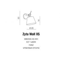 AZZARDO ZYTA wall XS white (AZ1533) #2