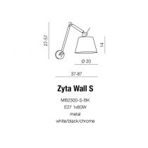 AZZARDO ZYTA wall S white  (AZ2295) #1