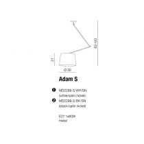 AZZARDO ADAM S pendant black (AZ1841) #1