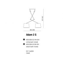 AZZARDO ADAM 2 S pendant black (AZ1842) #1