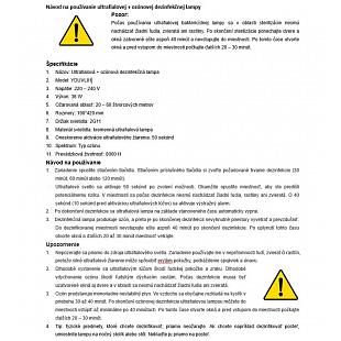 Germicídne svietidlo PREZENT Germicídna lampa V UV 70418