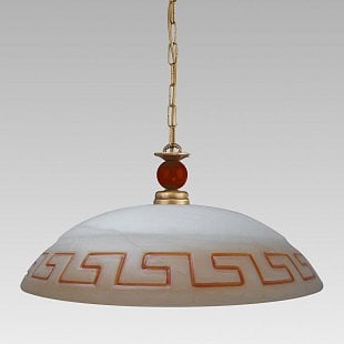 Závesné svietidlo PREZENT GRECA hnedá / alabaster 1440
