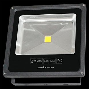 Vonkajšie svietidlo EMITHOR METALED LED/50W,IP65, 6000K, BLACK