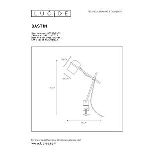 Interiérové svietidlo LUCIDE BASTIN Blue  05535/01/35