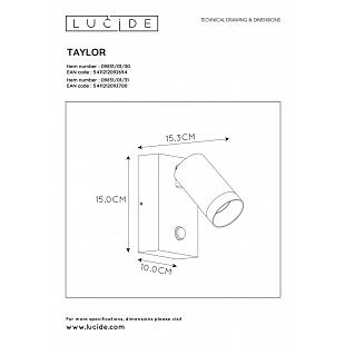 Vonkajšie svietidlo LUCIDE TAYLOR White 09831/01/31