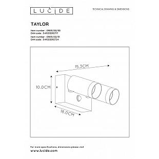 Vonkajšie svietidlo LUCIDE TAYLOR Black 09831/02/30