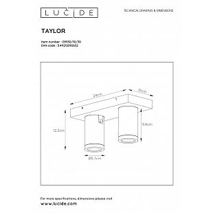 Interiérové svietidlo LUCIDE TAYLOR Black 09930/10/30