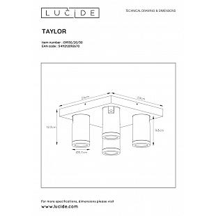 Interiérové svietidlo LUCIDE TAYLOR Black 09930/20/30