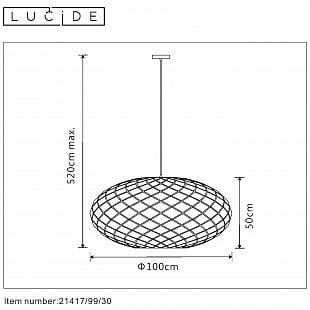 Interiérové svietidlo LUCIDE WOLFRAM       21417/99/30