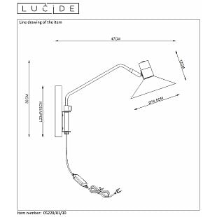 Interiérové svietidlo LUCIDE PEPIJN Wall Light 05228/01/30