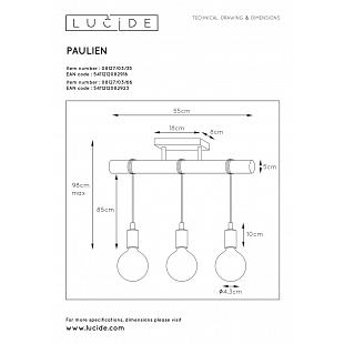 Interiérové svietidlo LUCIDE PAULIEN Blue 08127/03/35