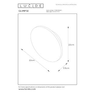 Interiérové svietidlo LUCIDE GLIMPSE Ø22cm 77285/10/43