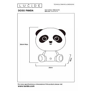 Interiérové svietidlo LUCIDE LED DODO PANDA 71593/03/30