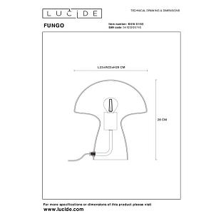 Interiérové svietidlo LUCIDE FUNGO Smoke Grey 10514/01/65