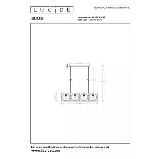 Interiérové svietidlo LUCIDE SUUS závesné 00427/04/30