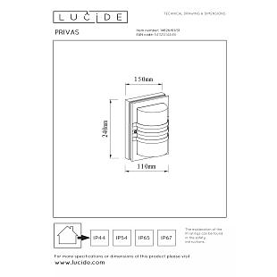 Vonkajšie svietidlo LUCIDE PRIVAS IP44 White 14826/01/31