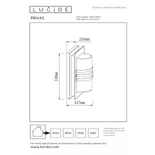 Vonkajšie svietidlo LUCIDE PRIVAS IP44 White 14827/01/31