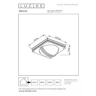 Vonkajšie svietidlo LUCIDE PRIVAS IP44 White 14828/02/31