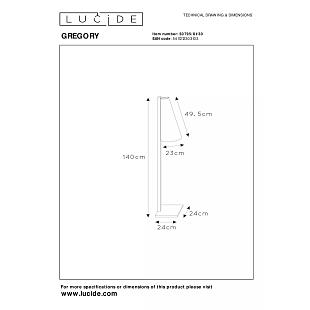 Interiérové svietidlo LUCIDE GREGORY Floor 30795/81/30