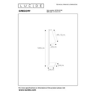 Interiérové svietidlo LUCIDE GREGORY Floor  30795/81/38