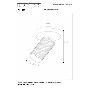 Interiérové svietidlo LUCIDE CLUBS Ceiling 09939/01/30