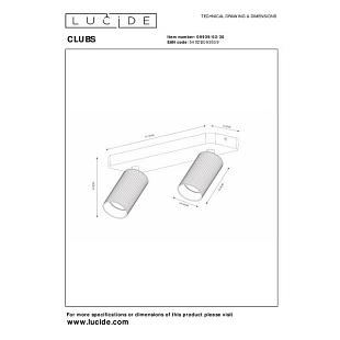 Interiérové svietidlo LUCIDE CLUBS Ceiling 09939/02/30