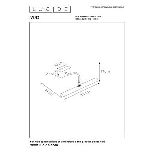 Interiérové svietidlo LUCIDE VINZ Picture light 45299/02/02