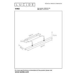 Interiérové svietidlo LUCIDE VINZ Picture light 45299/04/30