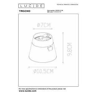 Interiérové svietidlo LUCIDE TRIGONO Ø10,5cm 09935/01/30