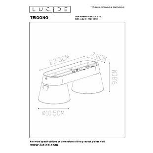 Interiérové svietidlo LUCIDE TRIGONO 2xGU10 09935/02/30