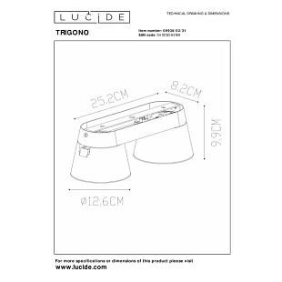 Interiérové svietidlo LUCIDE TRIGONO 2xES111 09936/02/31