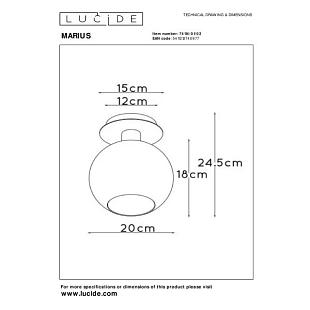 Interiérové svietidlo LUCIDE MARIUS 1xE27 74114/01/02