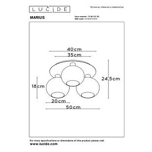 Interiérové svietidlo LUCIDE MARIUS 3xE27 74114/03/30
