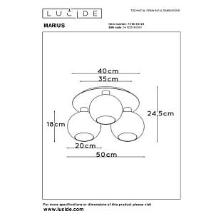 Interiérové svietidlo LUCIDE MARIUS 3xE27 74114/03/02