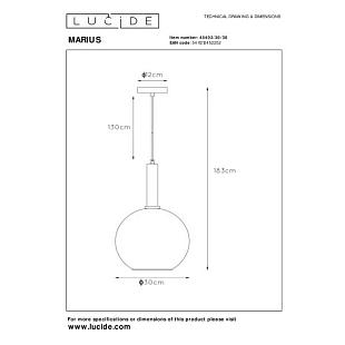 Interiérové svietidlo LUCIDE MARIUS Ø30cm 45402/30/30