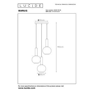 Interiérové svietidlo LUCIDE MARIUS Ø48,5cm 45402/13/30