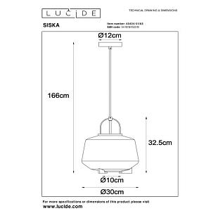 Interiérové svietidlo LUCIDE SISKA Pendant light 45404/01/65