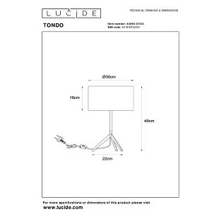 Interiérové svietidlo LUCIDE TONDO Table lamp 45590/81/02