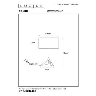 Interiérové svietidlo LUCIDE TONDO Table lamp 45590/81/30