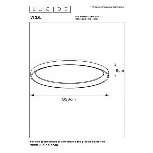 Interiérové svietidlo LUCIDE VIDAL 20W 46103/20/02