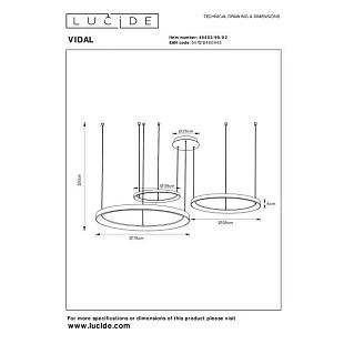 Interiérové svietidlo LUCIDE VIDAL 120W 46403/99/02