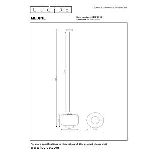 Interiérové svietidlo LUCIDE MEDINE Pendant  46413/01/65