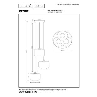 Interiérové svietidlo LUCIDE MEDINE Pendant 46413/13/61