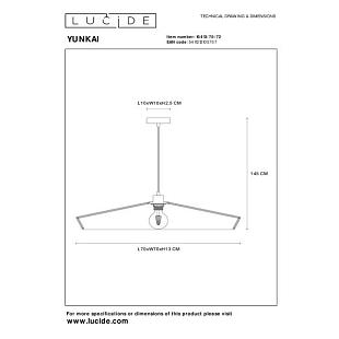 Interiérové svietidlo LUCIDE YUNKAI Ø 70 cm 10413/70/72