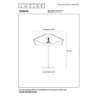 Interiérové svietidlo LUCIDE YUNKAI Table 10513/40/72