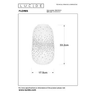 Interiérové svietidlo LUCIDE FLORES Ø 17,5 cm 13541/18/31